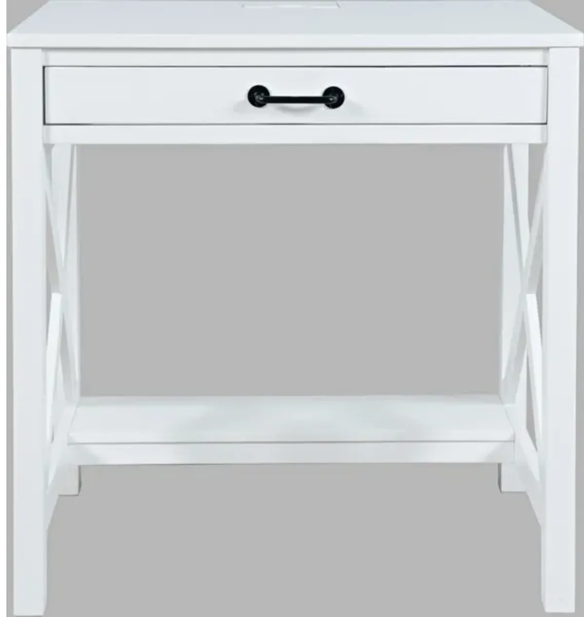 Jofran Inc. Hobson 2-Piece White Power Desk Set