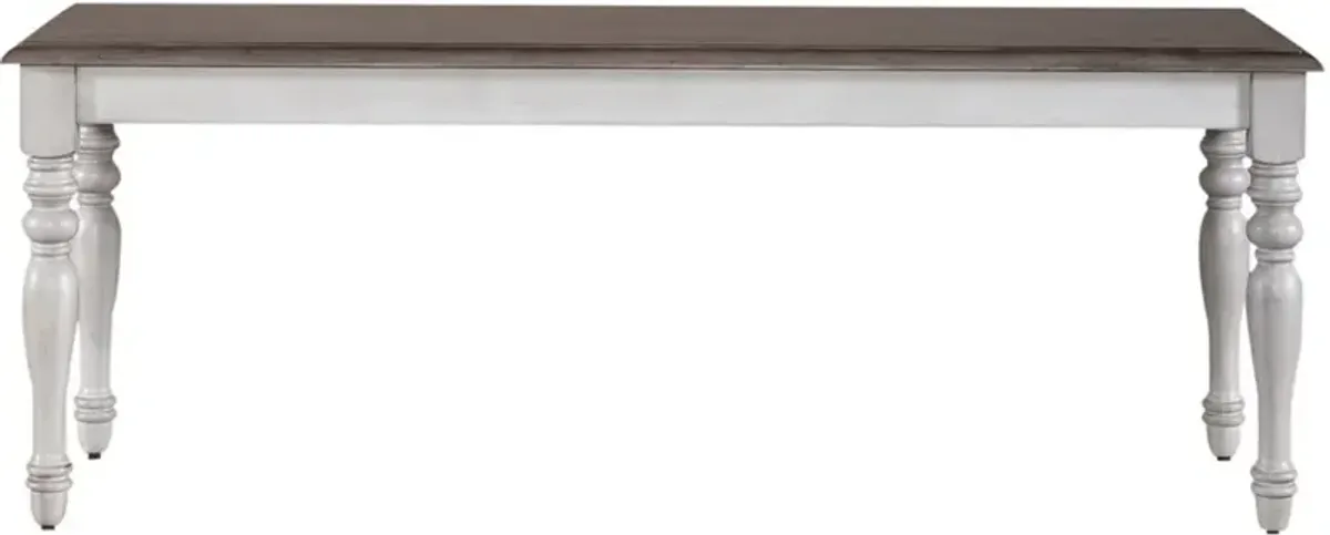 Liberty Furniture Ocean Isle Antique White/Weathered Pine Dining Bench
