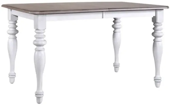 Liberty Furniture Ocean Isle Weathered Pine Top Dining Leg Table with Antique White Base