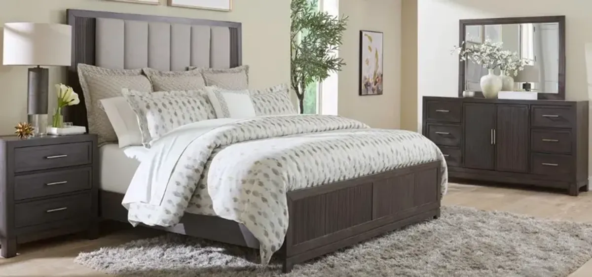 Liberty Furniture Modern Edge 4-Piece Caffe Queen Upholstered Bedroom Set