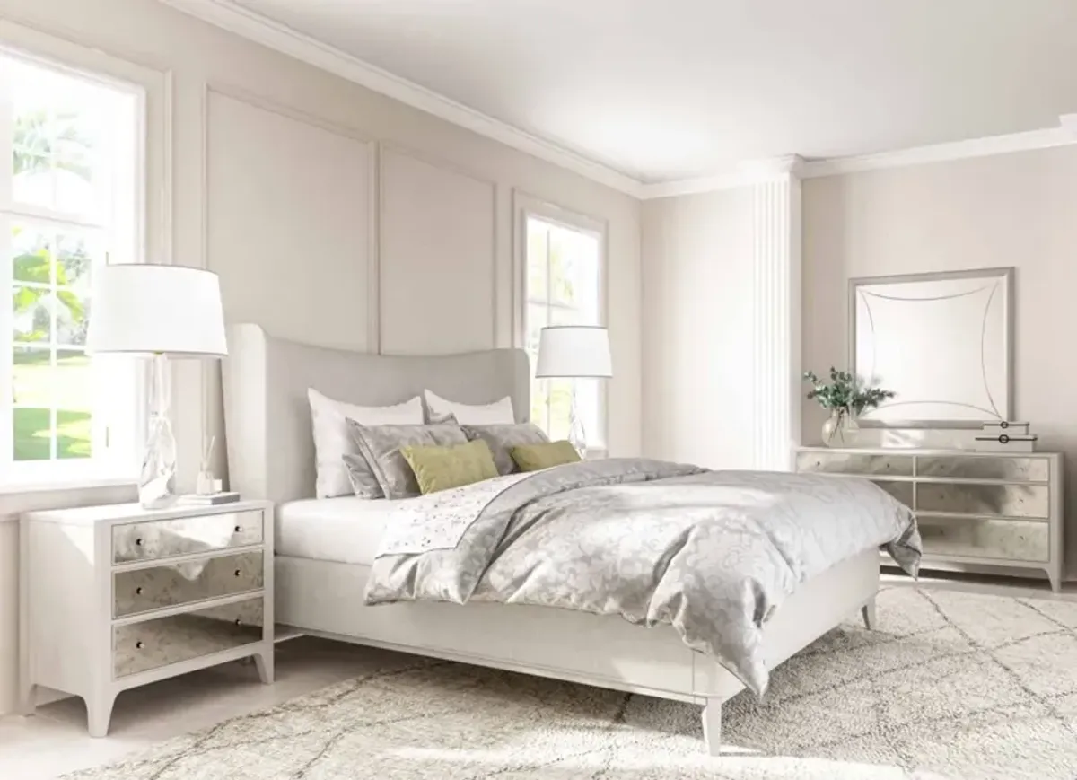 A.R.T. FurnitureÂ® Mezzanine Dove Gray Queen Upholstered Panel Bed