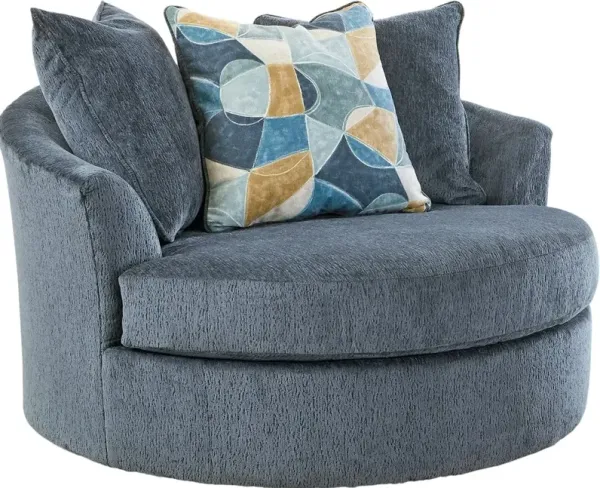 BenchcraftÂ® Maxon Place Navy Oversized Swivel Accent Chair