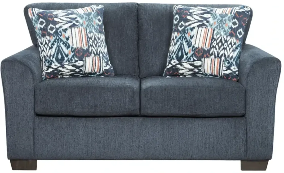 Affordable Furniture Allure Navy Loveseat