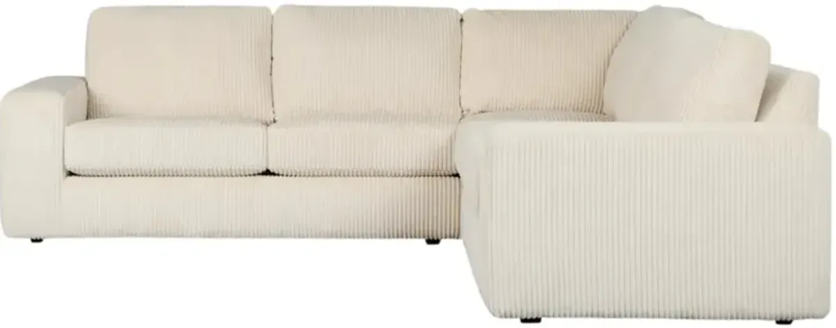 Kevin Charles Fine Upholstery Charlie 3-Piece Ivory Sectional
