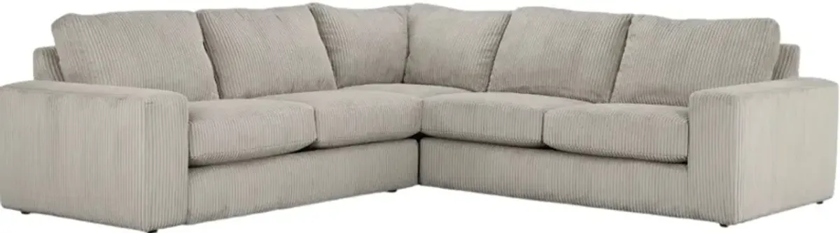 Kevin Charles Fine Upholstery Charlie 3-Piece Fog Sectional