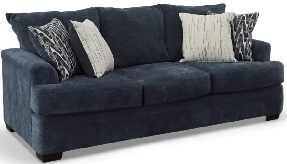 Peak Living by American Furniture Manufacturing Aden Blue Sofa