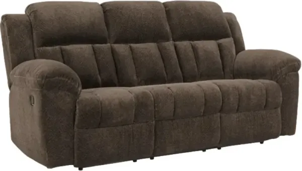 Signature Design by AshleyÂ® Frohn Chocolate Manual Reclining Sofa