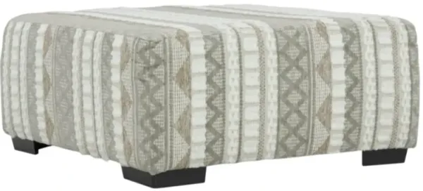 Albany Industries Bend Ivory Ottoman
