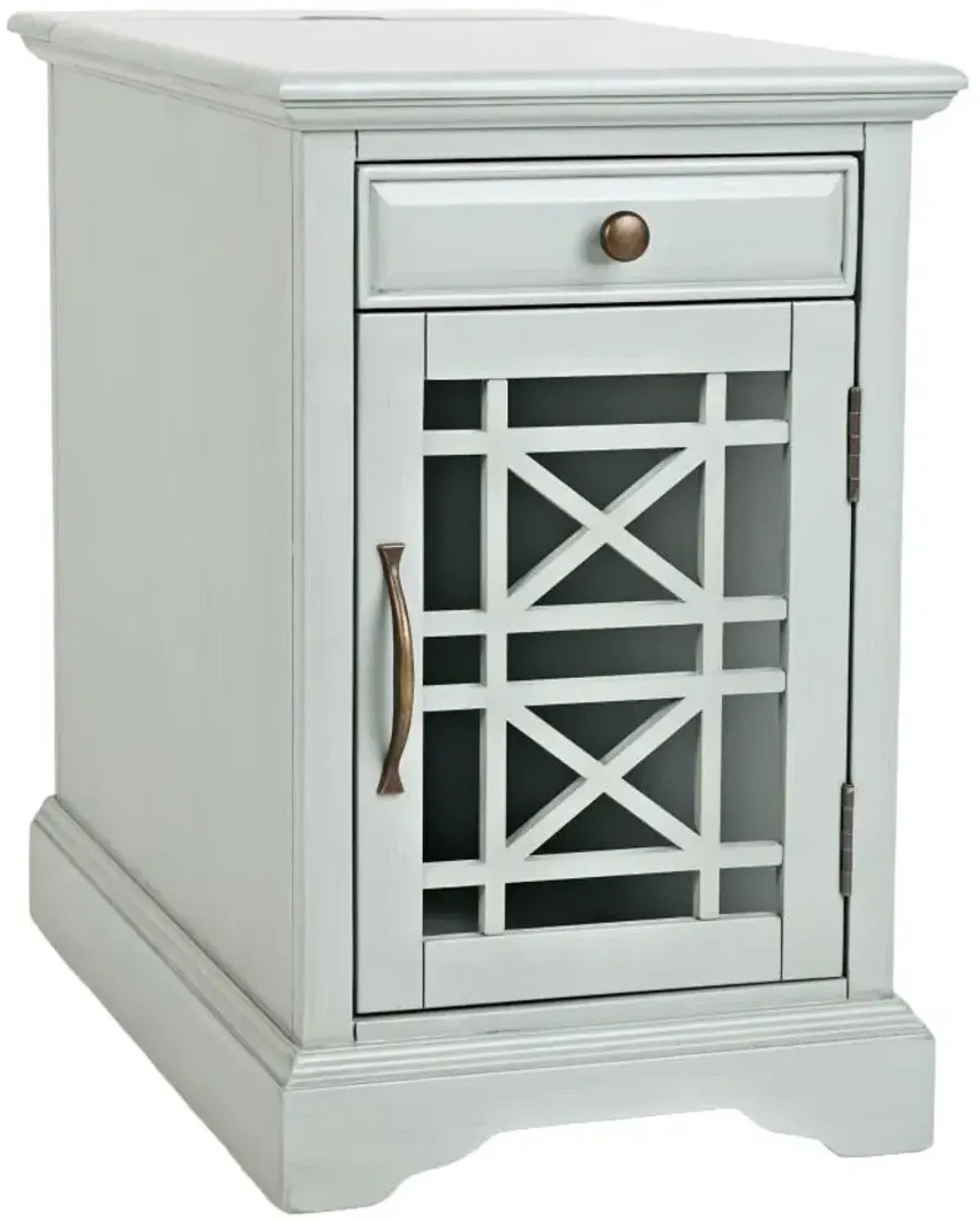 Jofran Inc. Craftsman Earl Grey Power Chairside Table