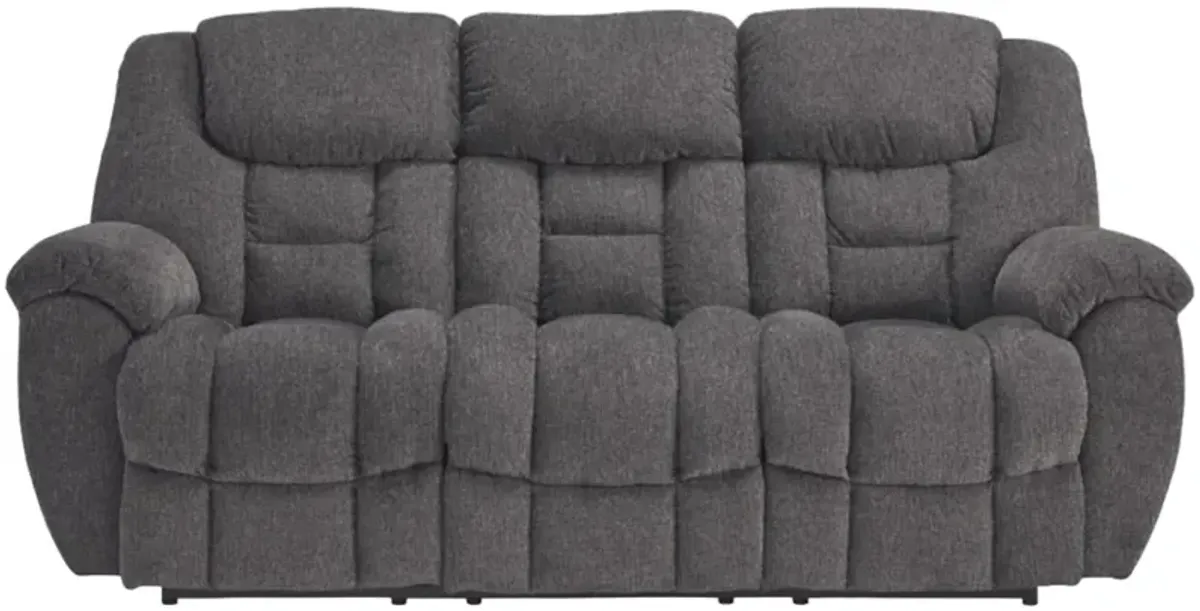 Signature Design by AshleyÂ® Foreside Charcoal Manual Reclining Sofa