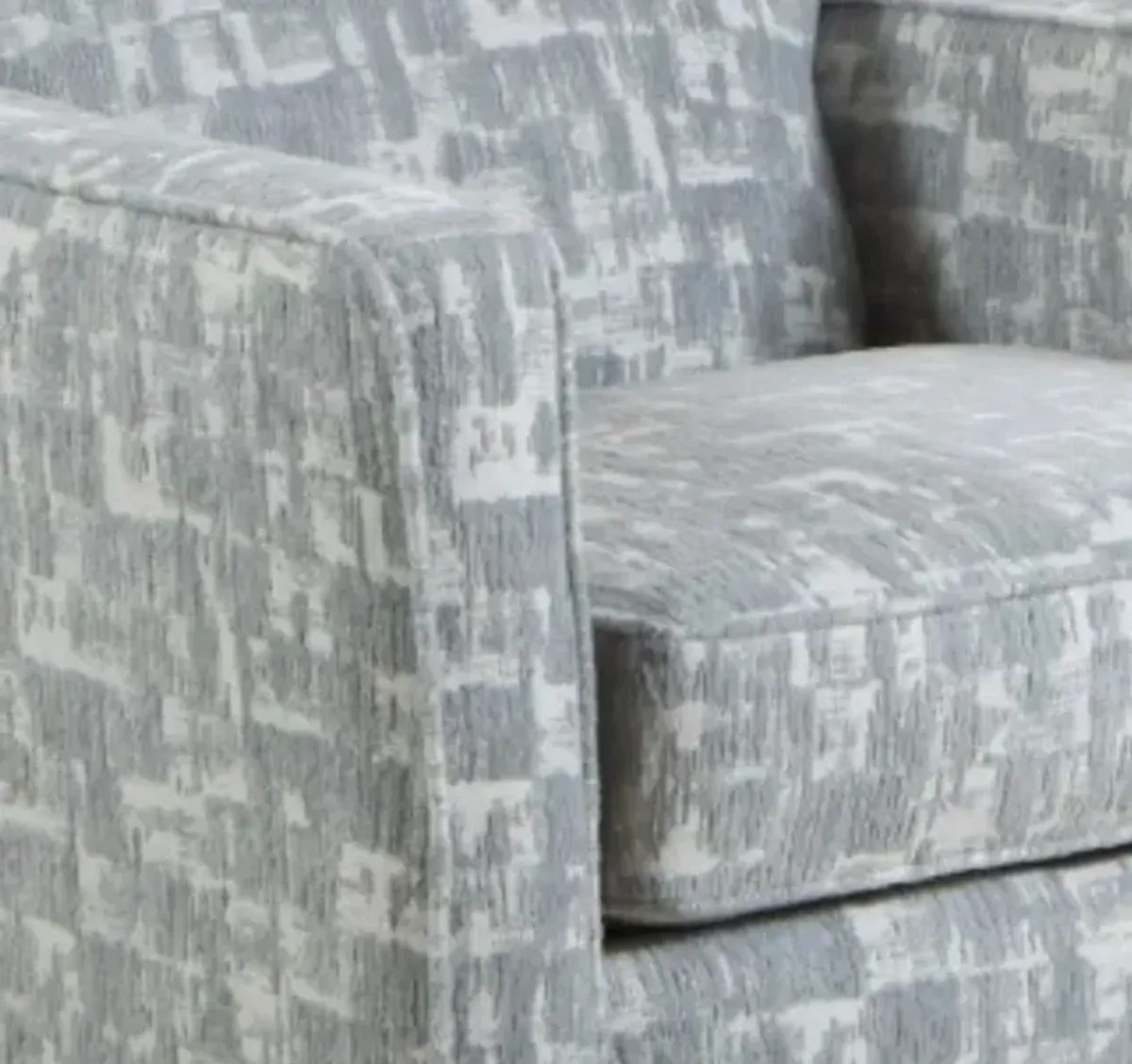 Fusion Furniture Doc Fossil Fillmore Chambray Swivel Glider