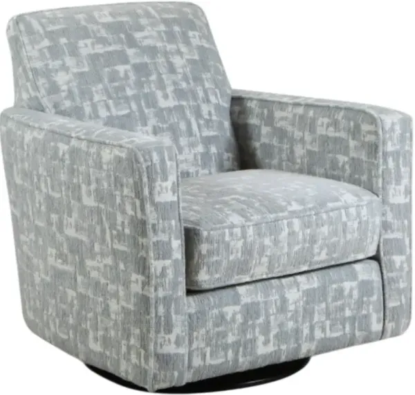 Fusion Furniture Doc Fossil Fillmore Chambray Swivel Glider