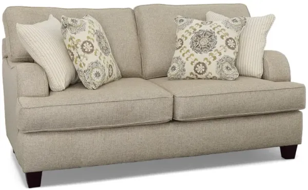 Fusion Furniture Crossroads Mink Brown Stationary Loveseat