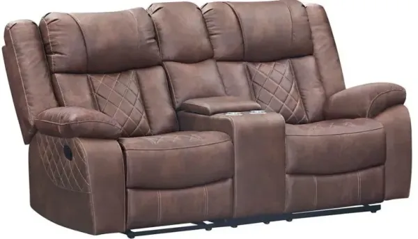Albany Industries Lux Brown Manual Reclining Loveseat