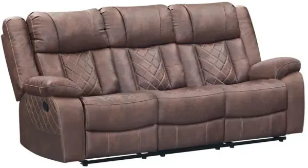 Albany Industries Lux Brown Manual Reclining Sofa