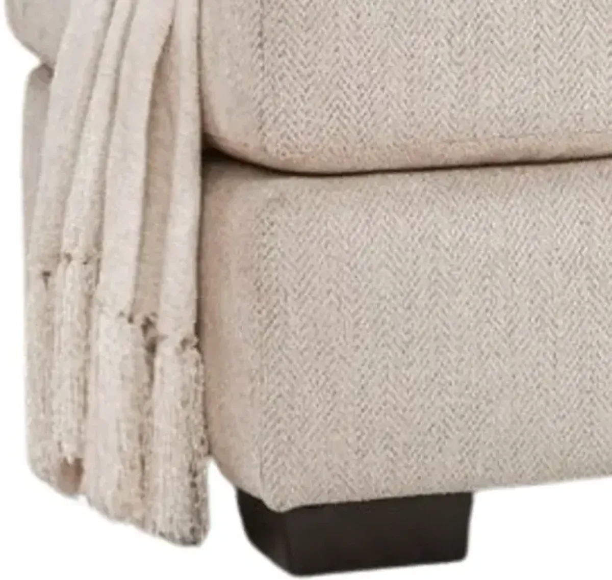 Affordable Furniture Herringbone Oatmeal Ottoman