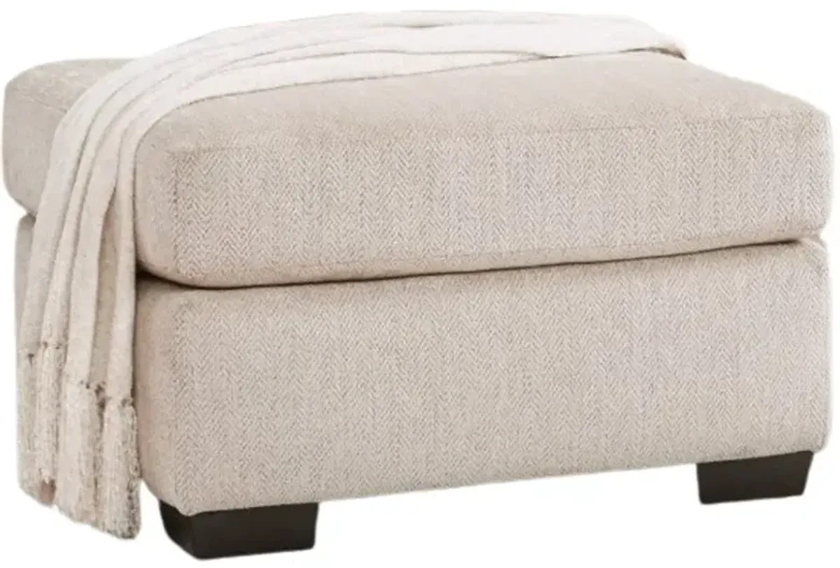 Affordable Furniture Herringbone Oatmeal Ottoman