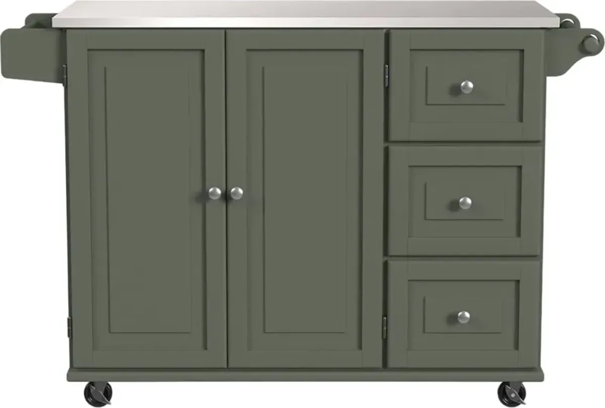 homestylesÂ® Dolly Madison Green Kitchen Cart