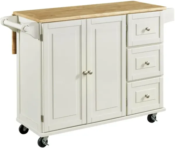 homestylesÂ® Dolly Madison White Kitchen Cart