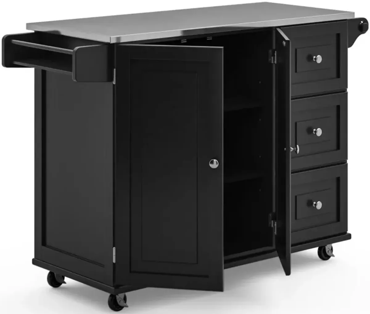 homestylesÂ® Dolly Madison Black Kitchen Cart