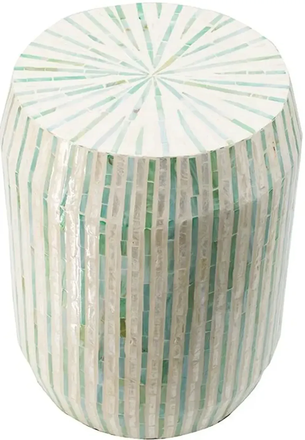 A & B Home Beige and Green Stool