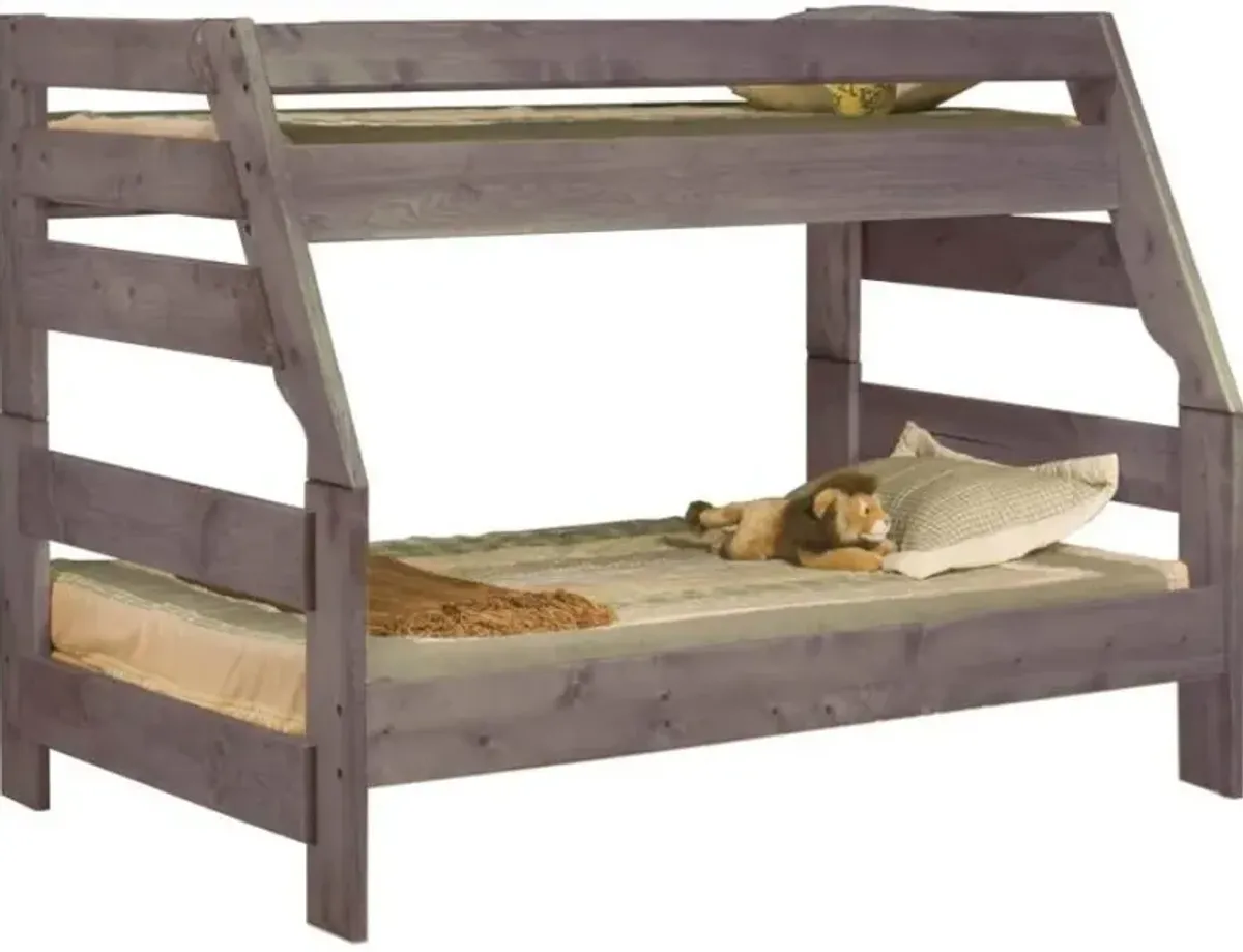 Trendwood Bunkhouse High Sierra Driftwood Twin/Full Bunk Bed