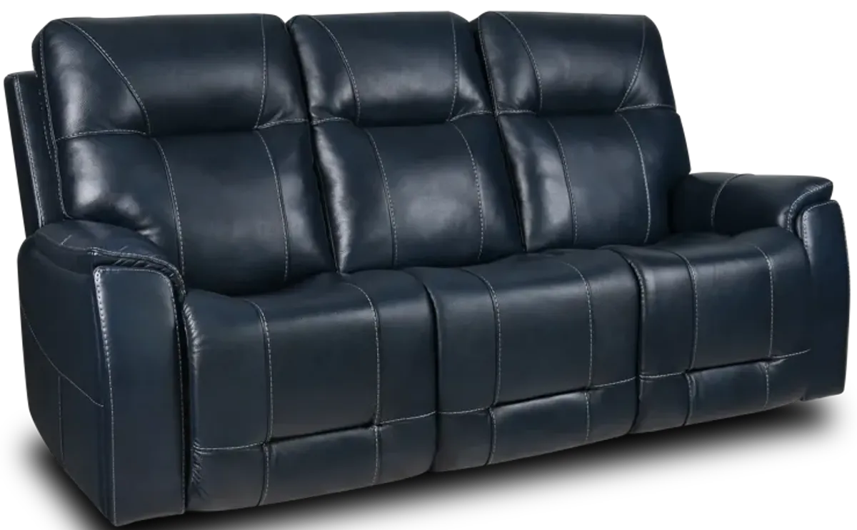 Moto Motion Kingston Ocean Leather Power Reclining Sofa