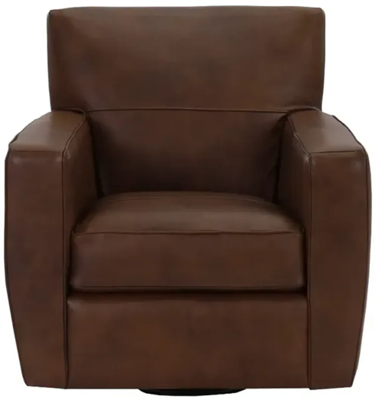 Soft Line 4821 Chocolate All Leather Swivel Chair