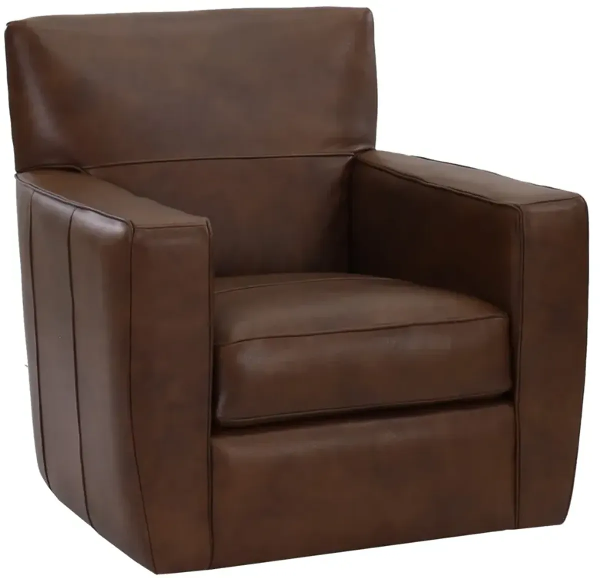 Soft Line 4821 Chocolate All Leather Swivel Chair