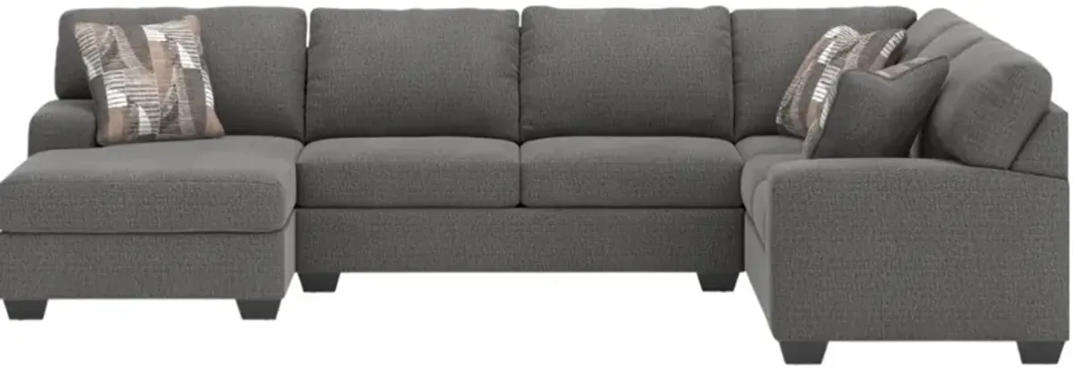 Signature Design by AshleyÂ® Seyler Lane 3-Piece Graystone Sleeper Sectional and Chaise
