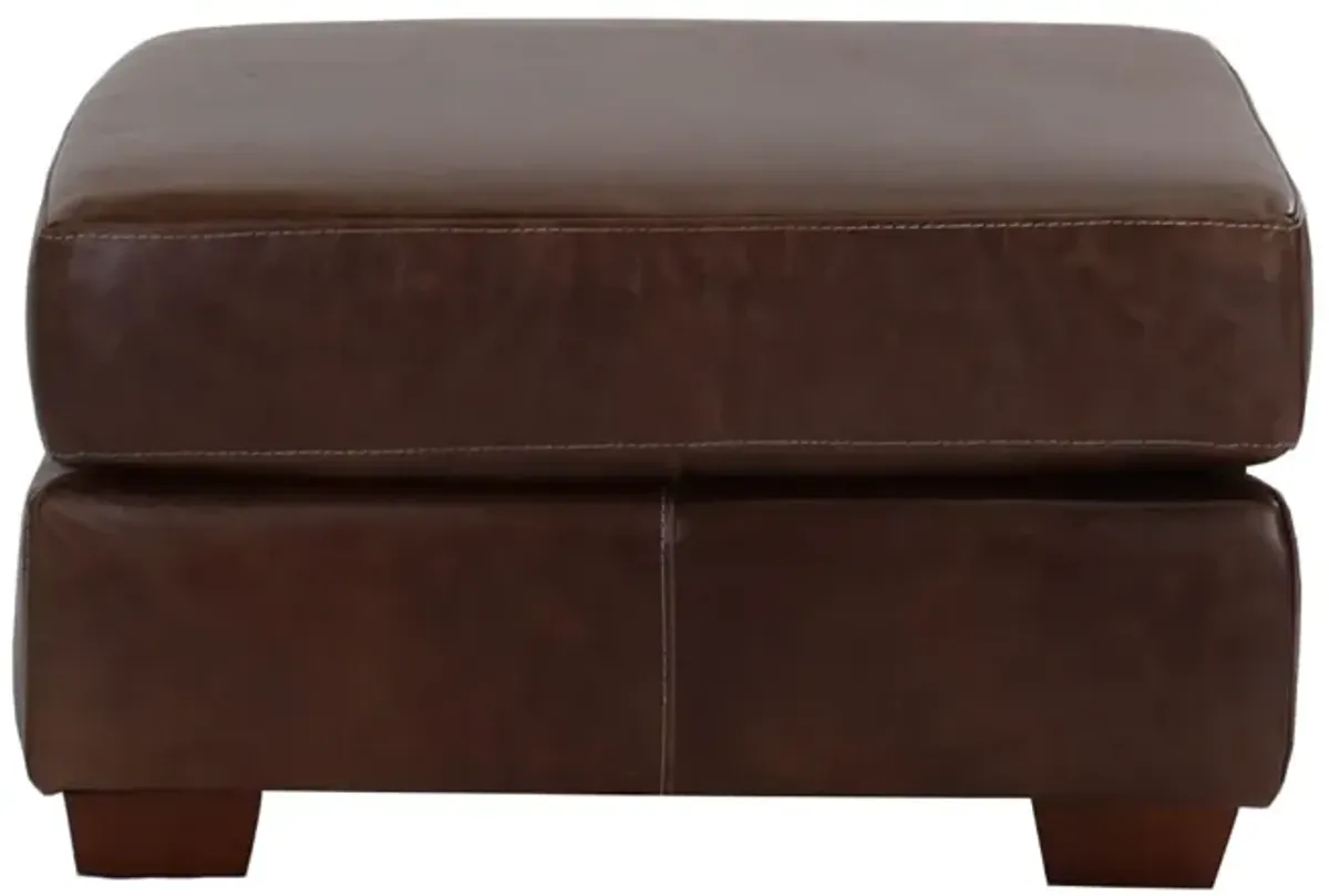 USA Premium Leather 48PR All Leather Ottoman