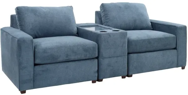 Style Line Modular 3-Piece United Blue Sectional