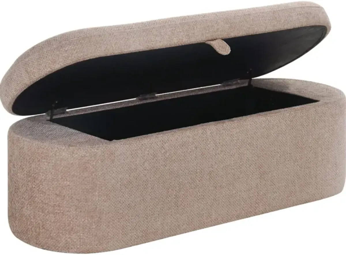 Crown Mark Philipa Mauve Tweed Storage Bench