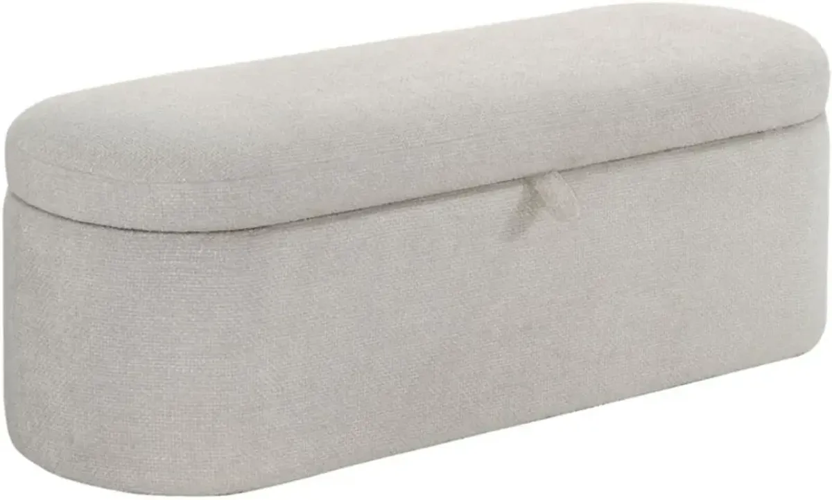 Crown Mark Philipa Oatmeal Tweed Storage Bench