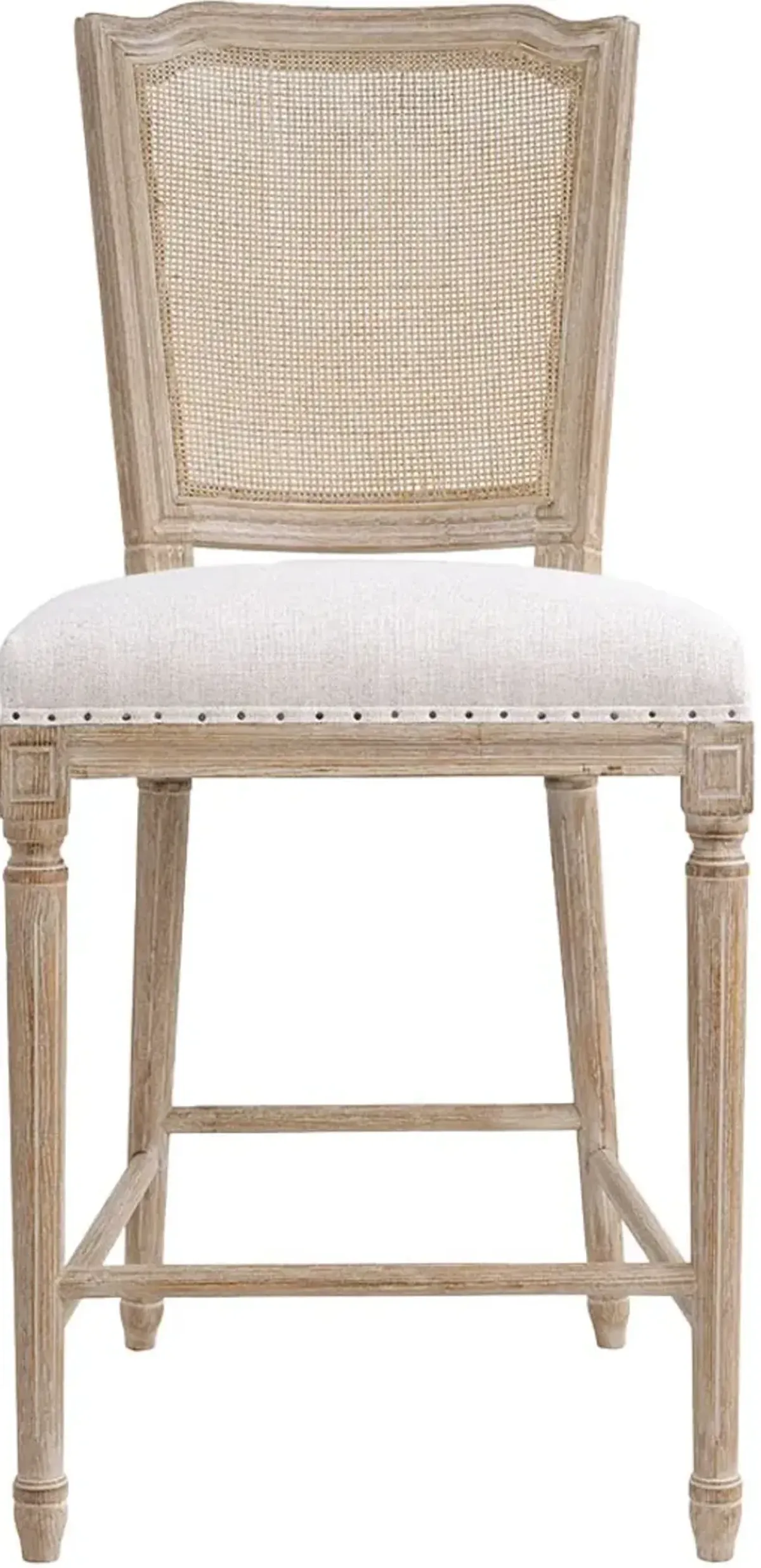 Atelier Home Louis Burnt Oak Gray/Natural Ecru Counter Stool