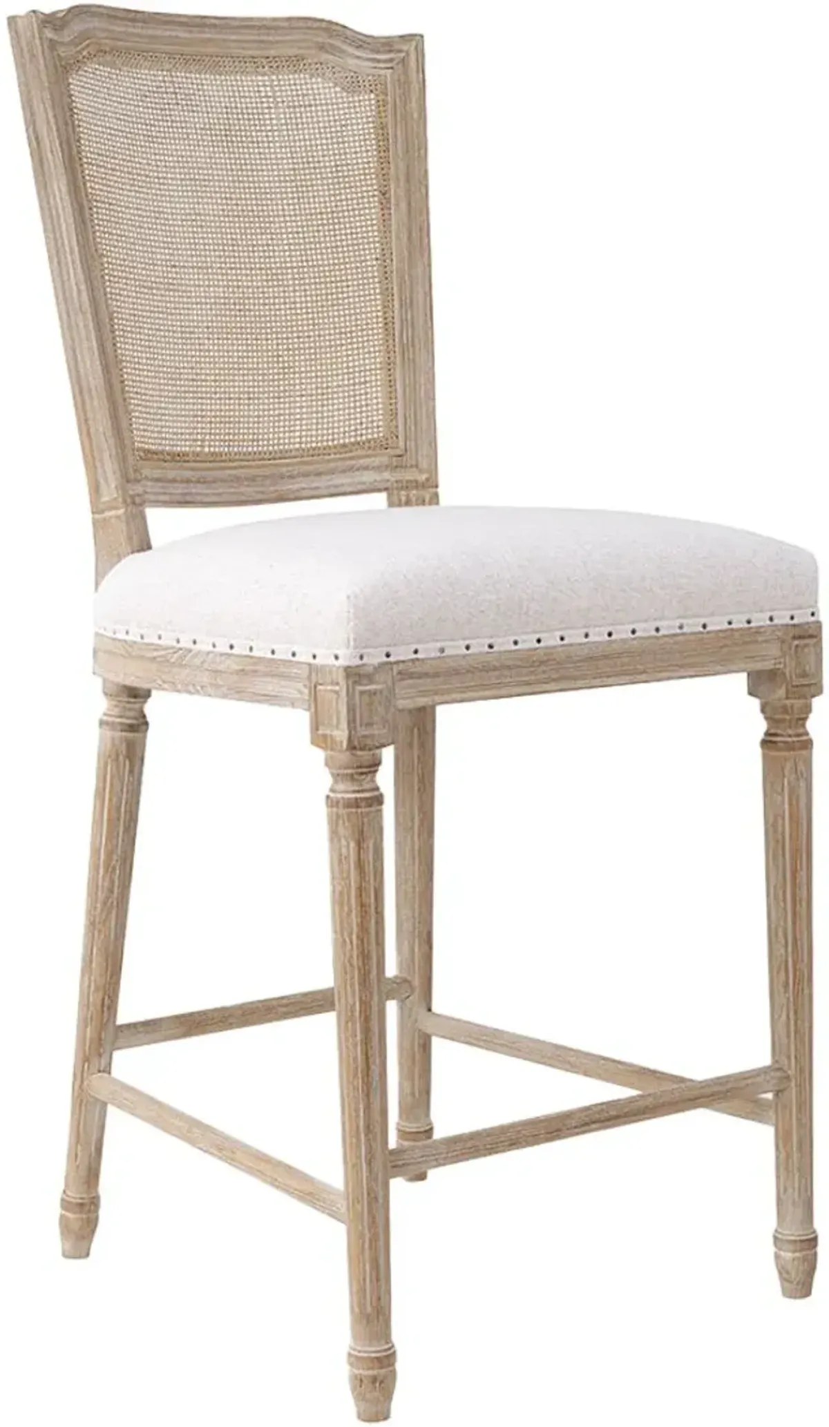 Atelier Home Louis Burnt Oak Gray/Natural Ecru Counter Stool