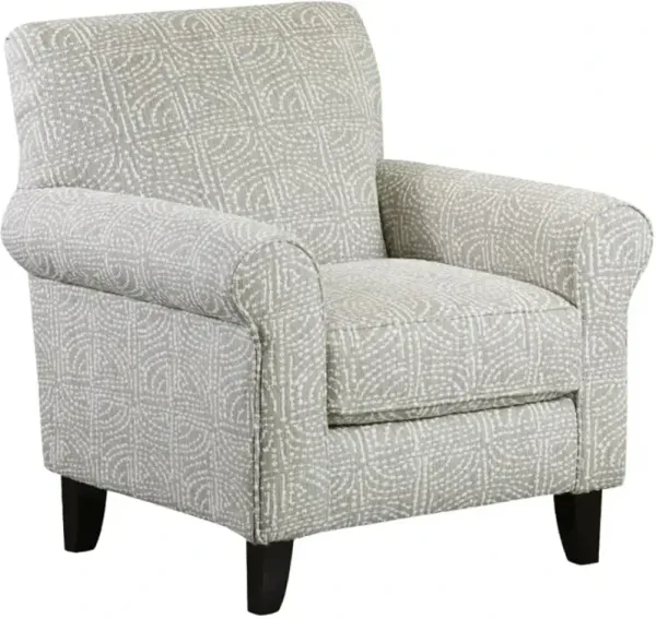 Fusion Furniture Allegory Linen Gray Accent Chair
