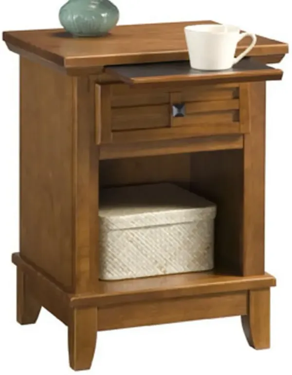 homestylesÂ® Arts & Crafts Brown Nightstand