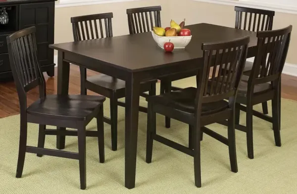 homestylesÂ® Arts & Crafts 7-Piece Black Dining Set