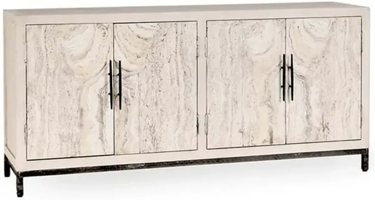 Classic Home Lisbon Vintage Cream 4 Doors Sideboard