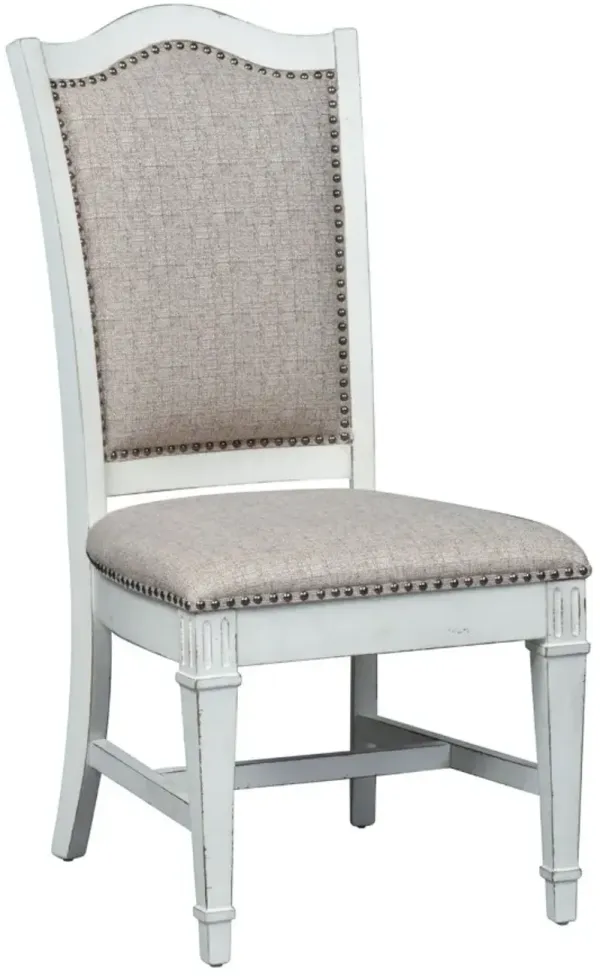 Liberty Furniture Abbey Park Antique White Upholstered Side Chair