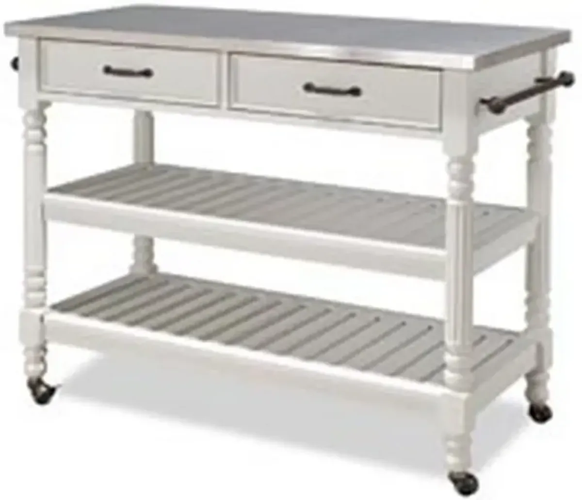 homestylesÂ® General Line Off-White Kitchen Cart