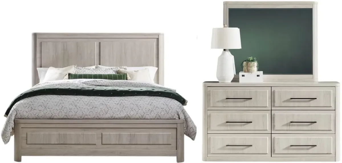 Liberty Furniture Modern Play 3-Piece Natural White King Bedroom Set