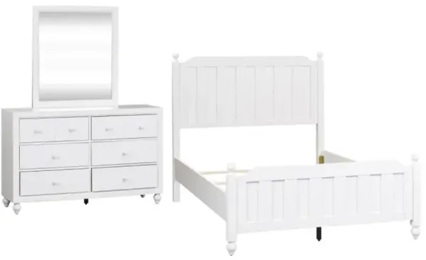 Liberty Furniture Cottage View 3-Piece White Youth Full Panel Bedroom Set