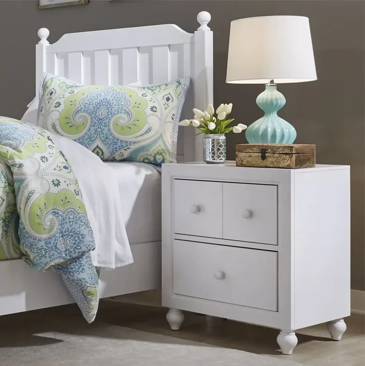 Liberty Furniture Cottage View 4-Piece White Youth Full Panel Bed Set