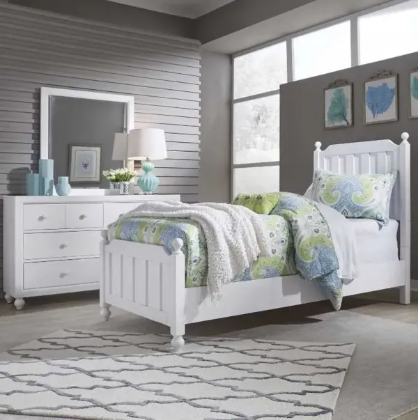 Liberty Furniture Cottage View 3-Piece White Youth Twin Panel Bed Set