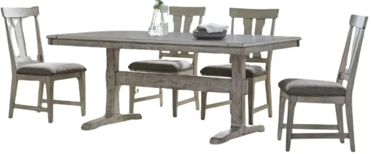 Liberty Furniture Hallendale 5-Piece Gravel Wash Dining Set