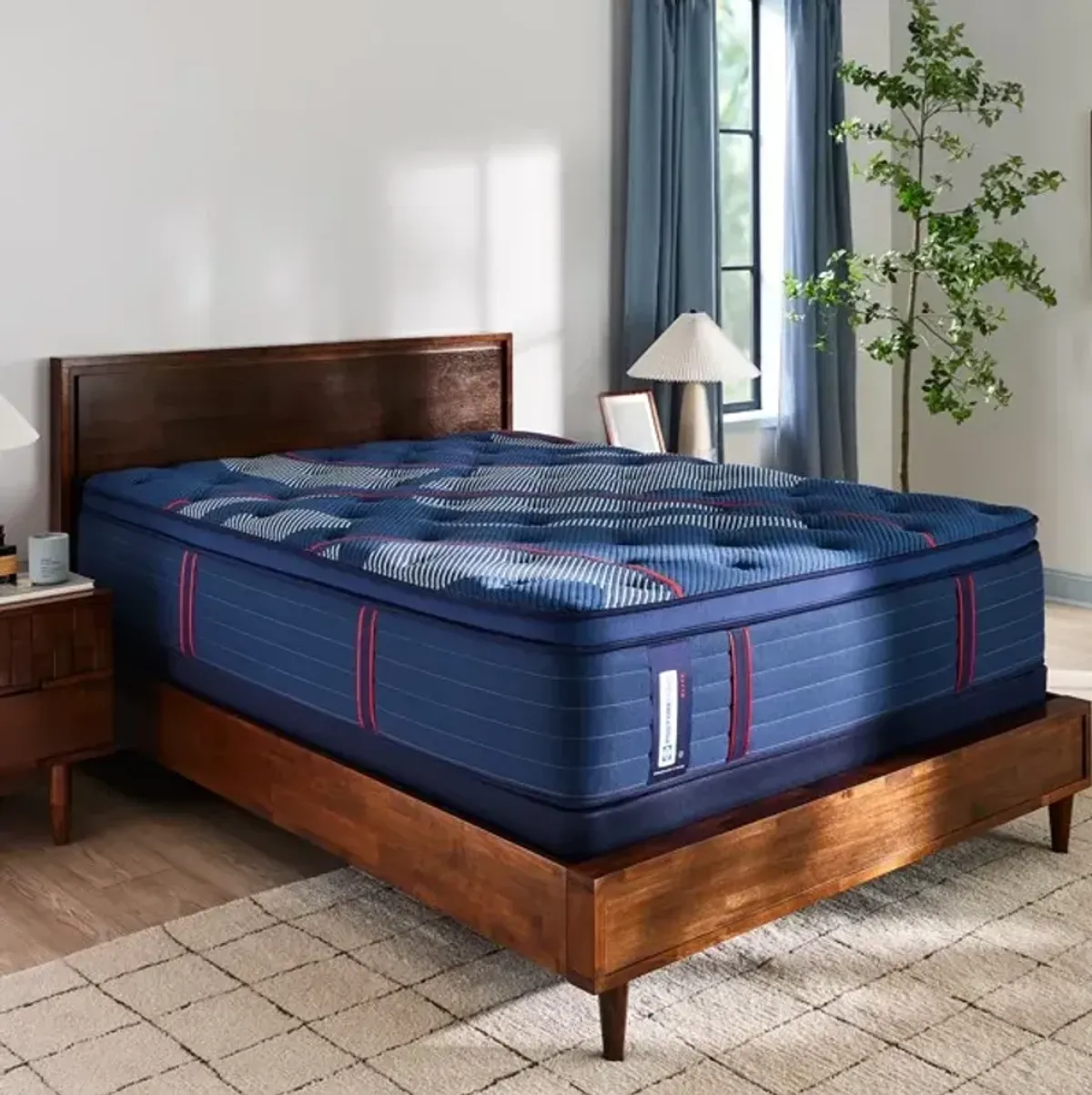SealyÂ® PosturepedicÂ® Elite Brenham II Wrapped Coil 16" Medium Euro Pillow Top Queen Mattress