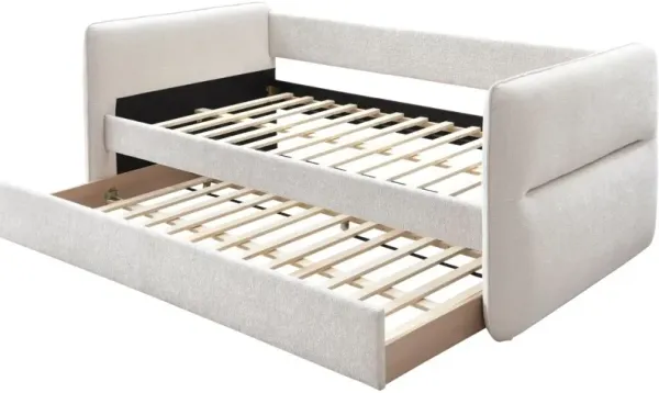 Crown Mark Philipa Oatmeal Tweed Twin Daybed