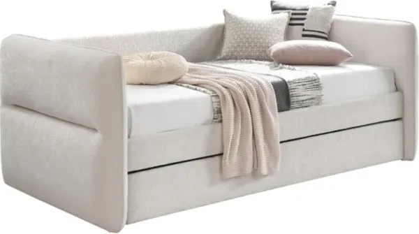 Crown Mark Philipa Oatmeal Tweed Twin Daybed